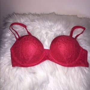 Lace red VS push up bra